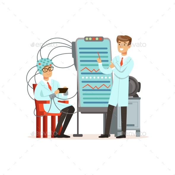 Male Scientist Conducting Experiment in a Modern - Technology Conceptual