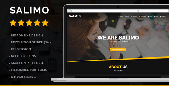 Salimo - One Page Parallax - Business Corporate