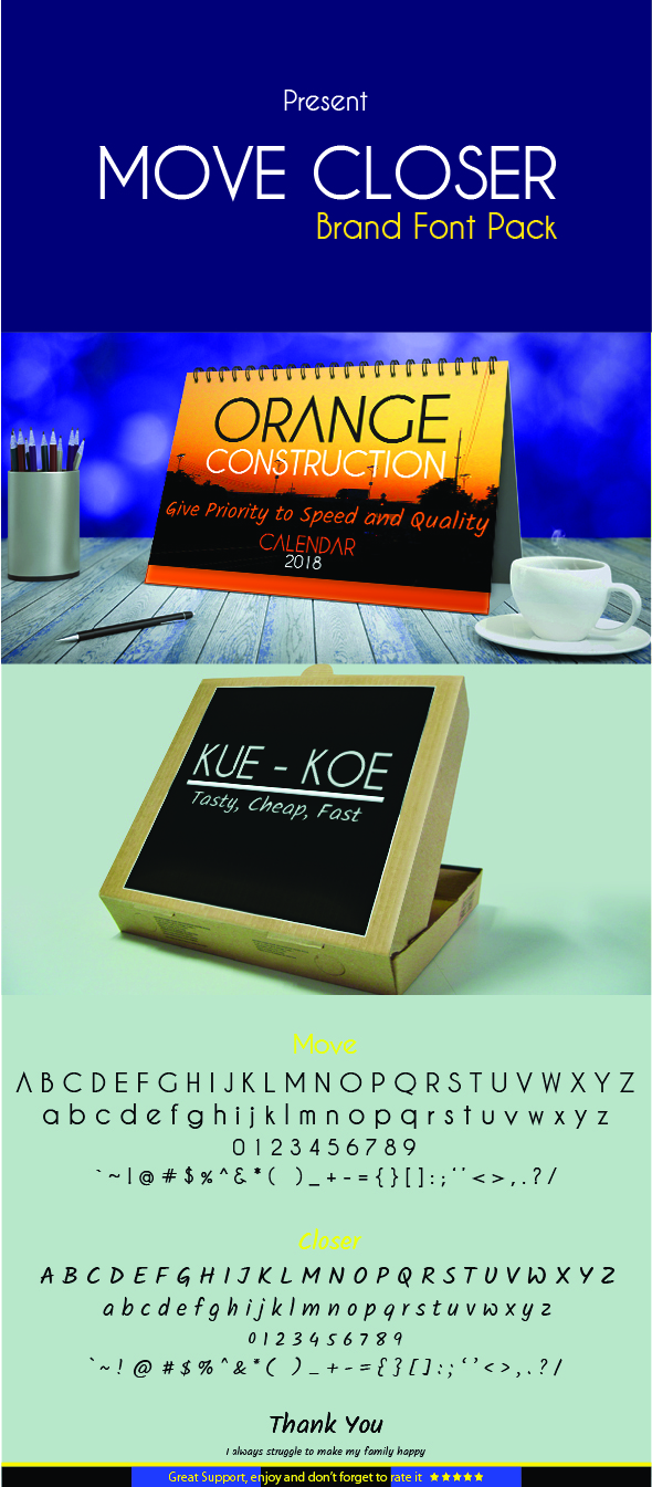 Move Closer - Brand Pack Font - Sans-Serif Fonts