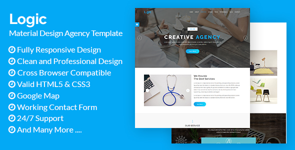 Logic - Material Design Agency Template - Technology Site Templates