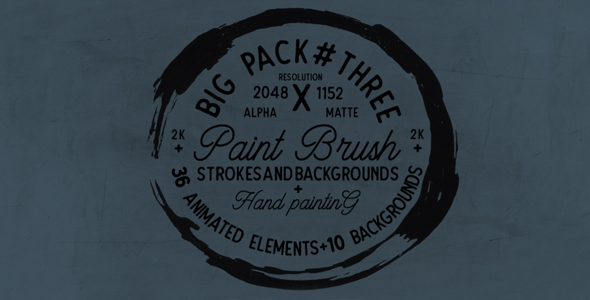 Paint Brush Strokes+Transition (Pack3)