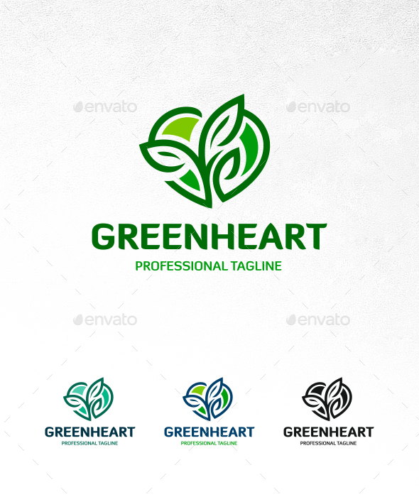 Green Heart Logo - Nature Logo Templates