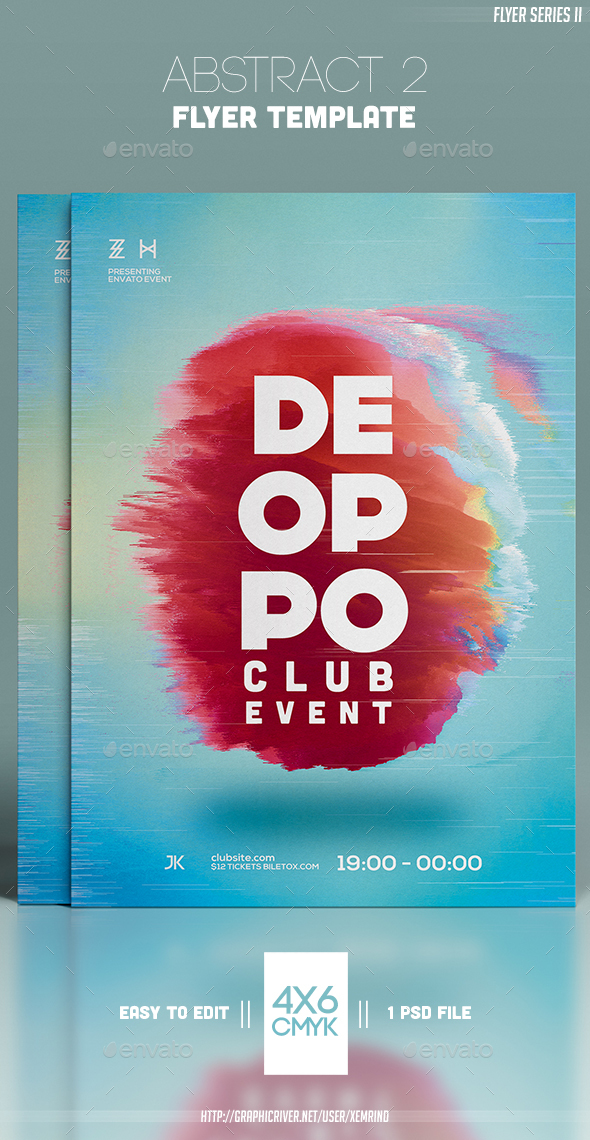 Abstract 2 Flyer Template - Clubs & Parties Events