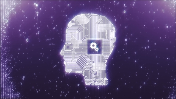 Circuit Board Head As a Symbol of Thinking Process alt