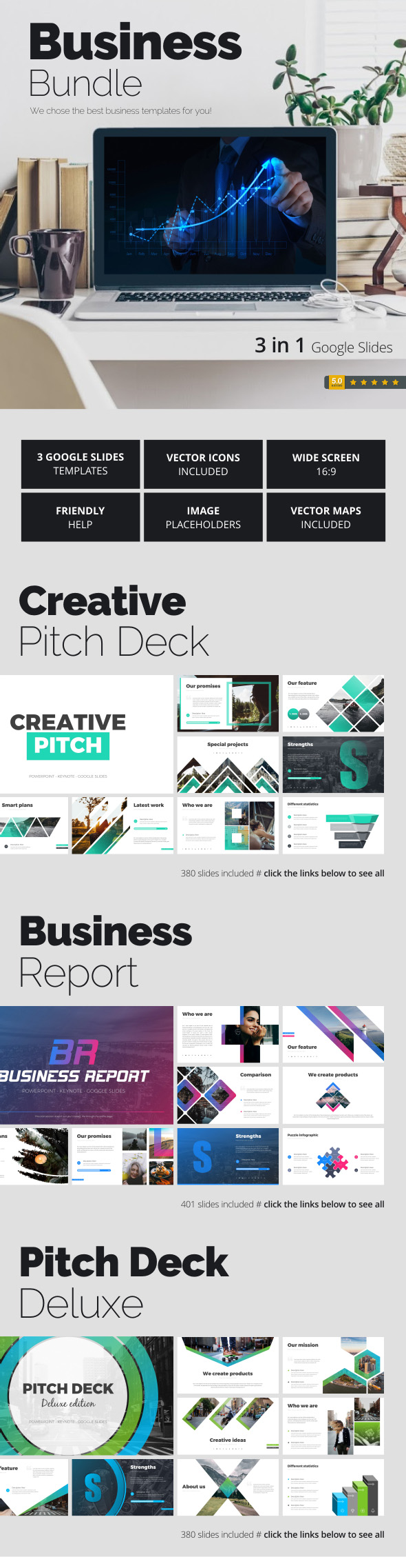 Business Bundle - Google Slides Presentation Templates