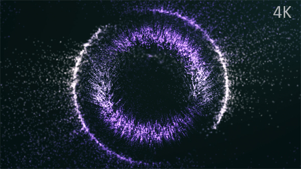 Purple Particle Loading Circle Background Loop