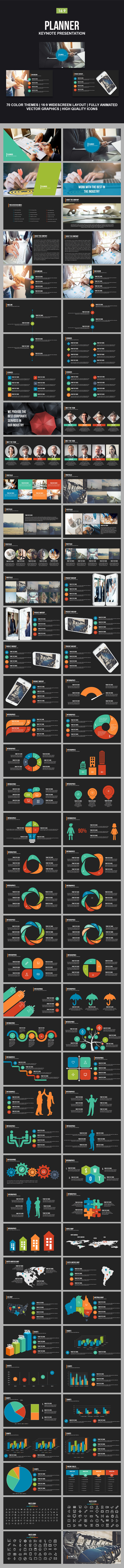 Planner Keynote Presentation Template - Business Keynote Templates
