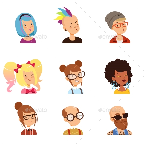 Strange People Characters Set - Miscellaneous Vectors