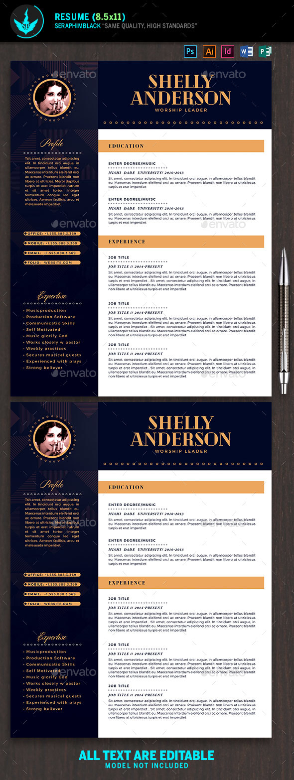 Art Deco Resume Template - Resumes Stationery