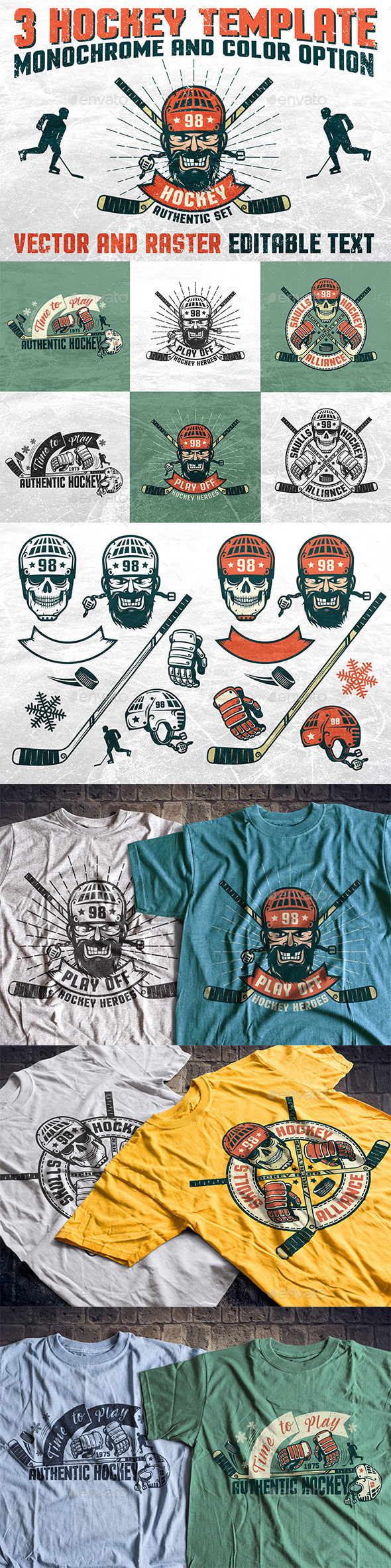 Authentic Hockey Set - Decorative Symbols Decorative