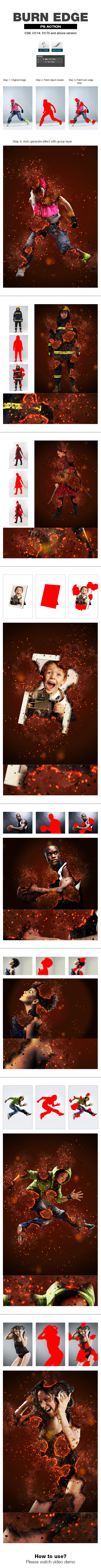 Burn Edge - Photo Effects Actions