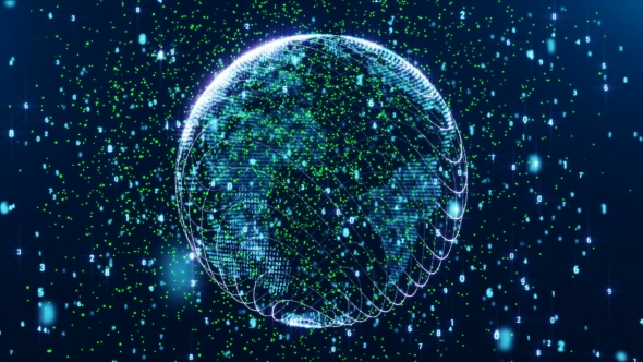 Digital World Globe Loop, Motion Graphics | VideoHive