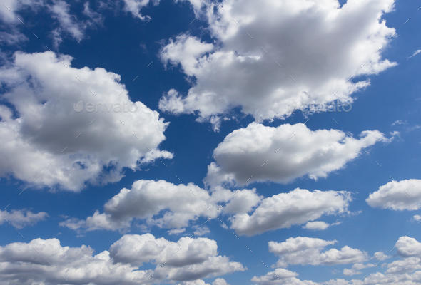 Blue sky with clouds. - Stock Photo - Images