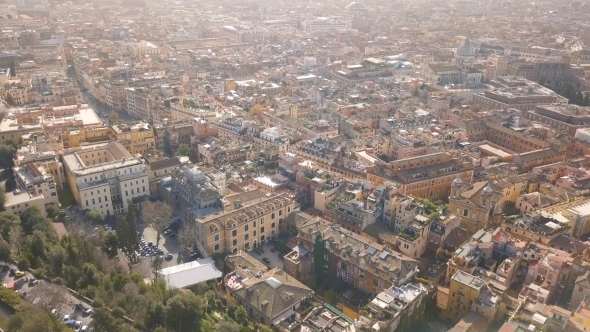 Flying above Roofs of Rome alt