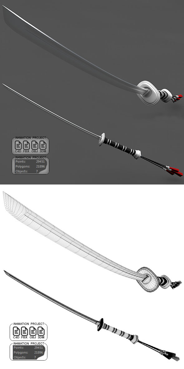 Ninja Sword - 3Docean 21351387