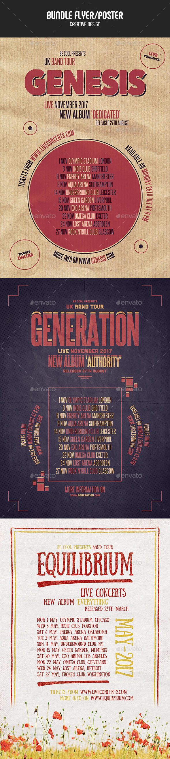Flyer/Poster - Bundle - Concerts Events