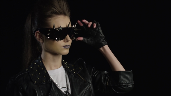 Rock Girl in Sunglasses alt