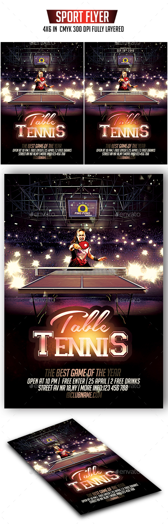 Table Tennis Flyer - Sports Events