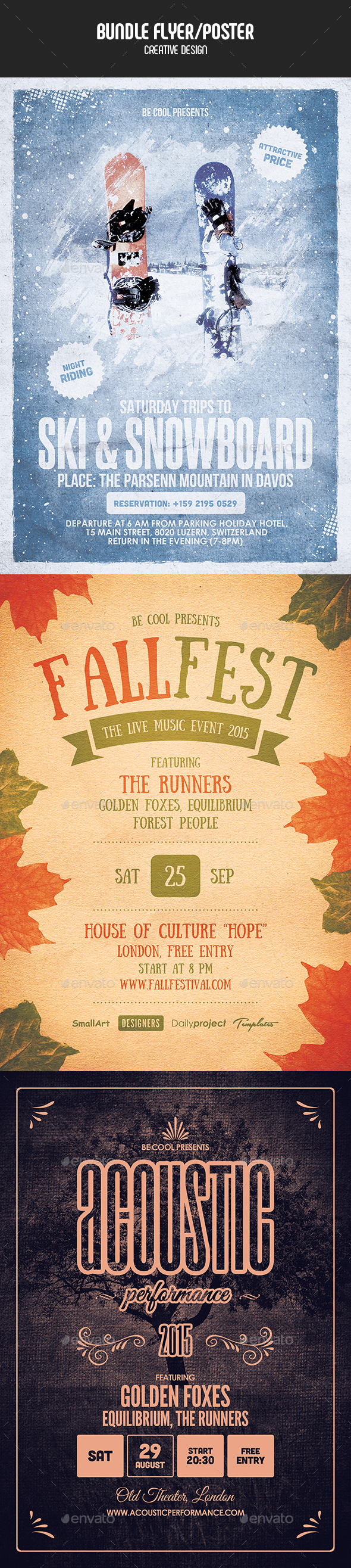 Flyer/Poster - Bundle - Concerts Events