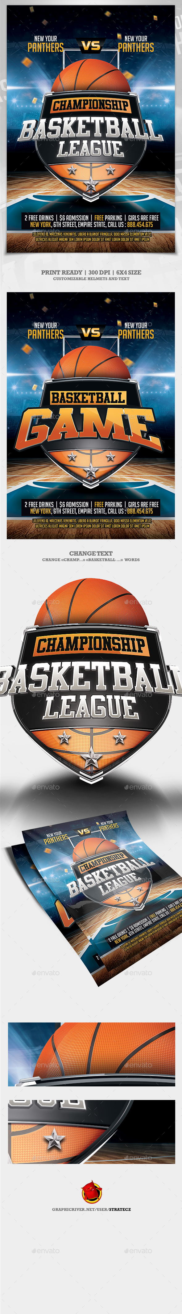 Basketball League Flyer - Print Templates