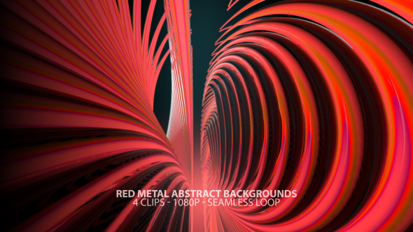 Red Metal Abstract Backgrounds with Seamless Loop