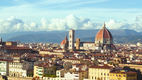 Beautiful View of the Duomo in Florence, Italy