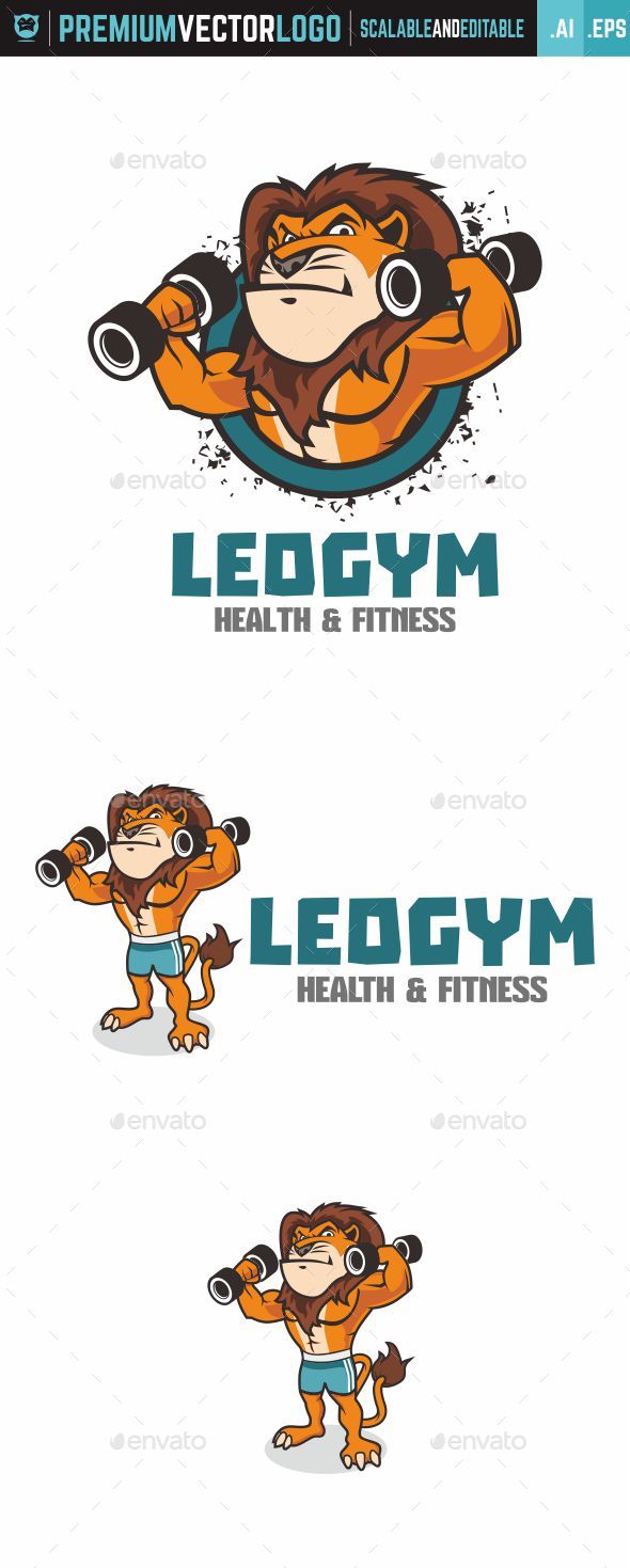 Leogym Logo - Animals Logo Templates