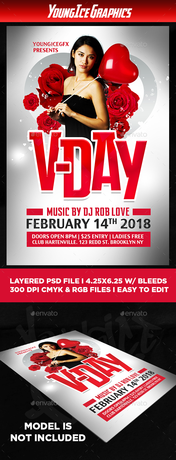 Vday Flyer Template - Clubs & Parties Events