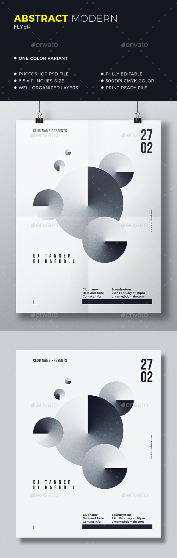 Clean Abstract Flyer - Clubs & Parties Events