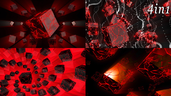 Red Cube - VJ Loop Pack (4in1) alt
