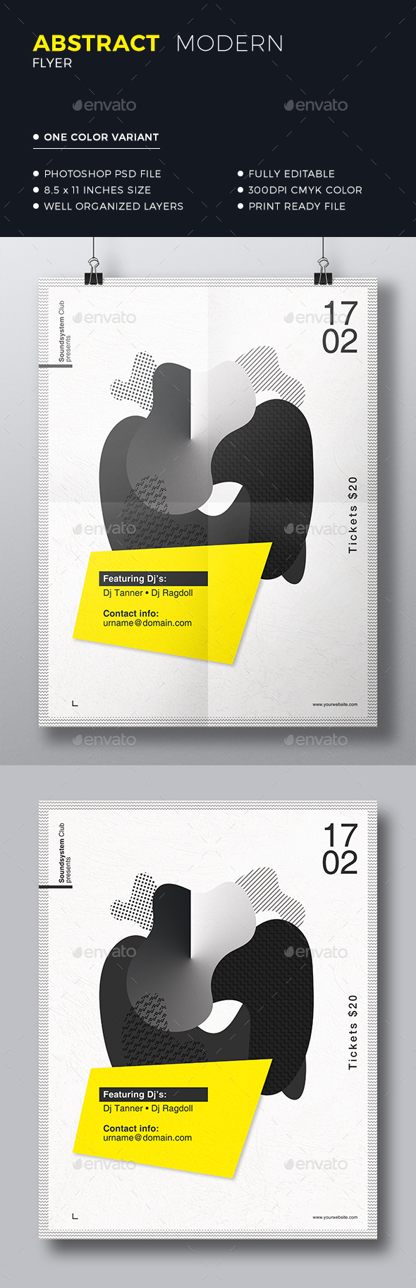 Clean Abstract Flyer - Clubs & Parties Events