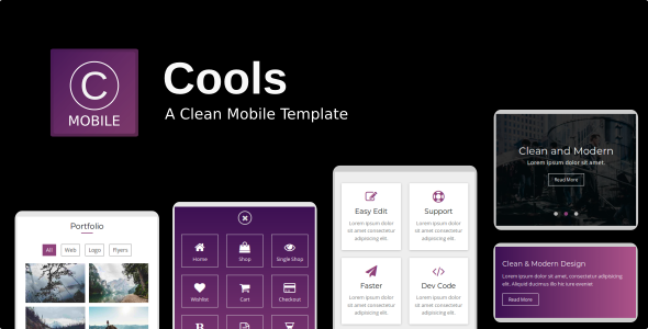Cools - A Clean Mobile Template by Ngetemplates