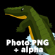 Crocodile Attacks Back View Alpha - VideoHive Item for Sale