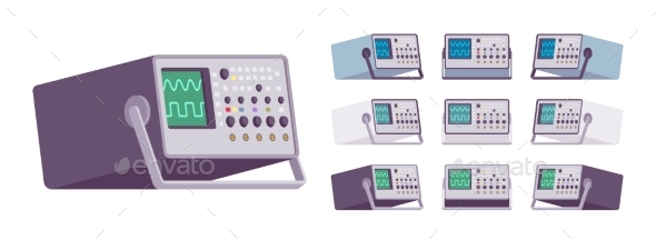 Oscilloscope Device Set - Man-made Objects Objects