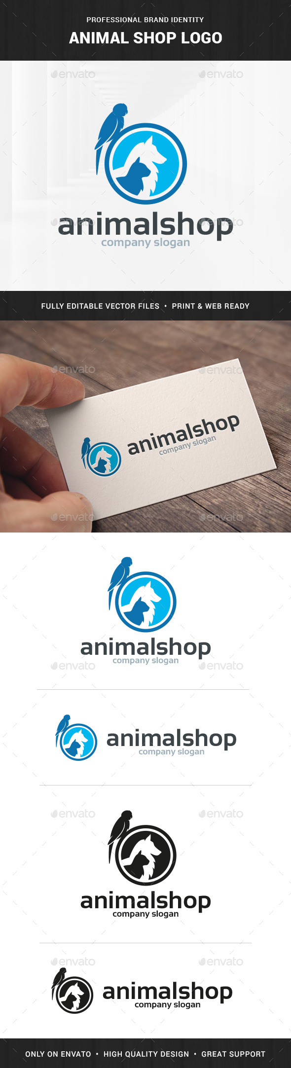 Animal Shop Logo Template - Animals Logo Templates