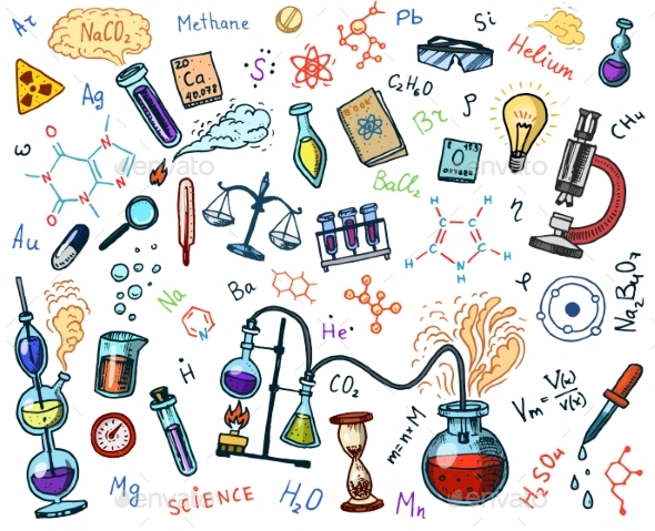 Chemistry Icons Set - Miscellaneous Vectors