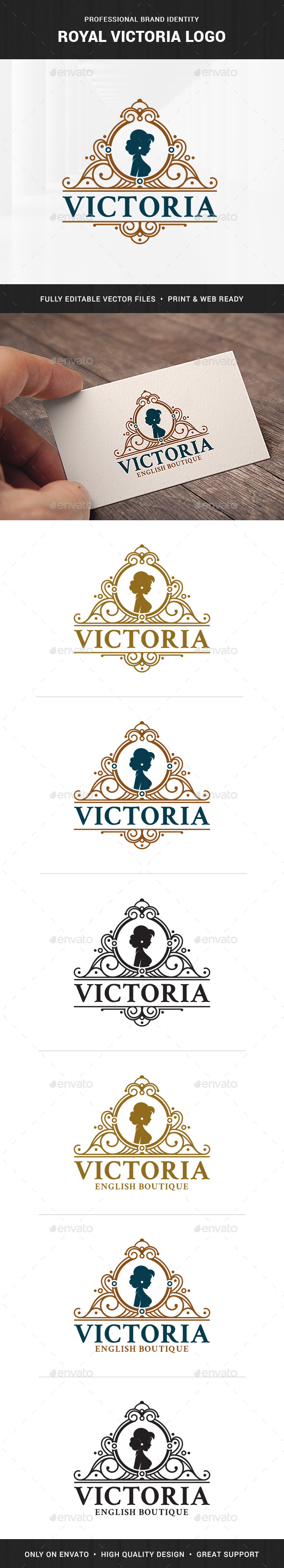Royal Victoria Logo Template - Crests Logo Templates