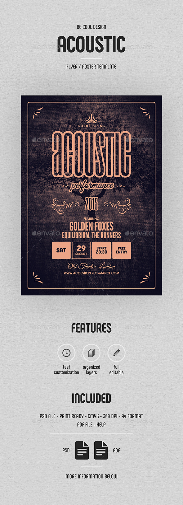 Acoustic Flyer/Poster - Concerts Events
