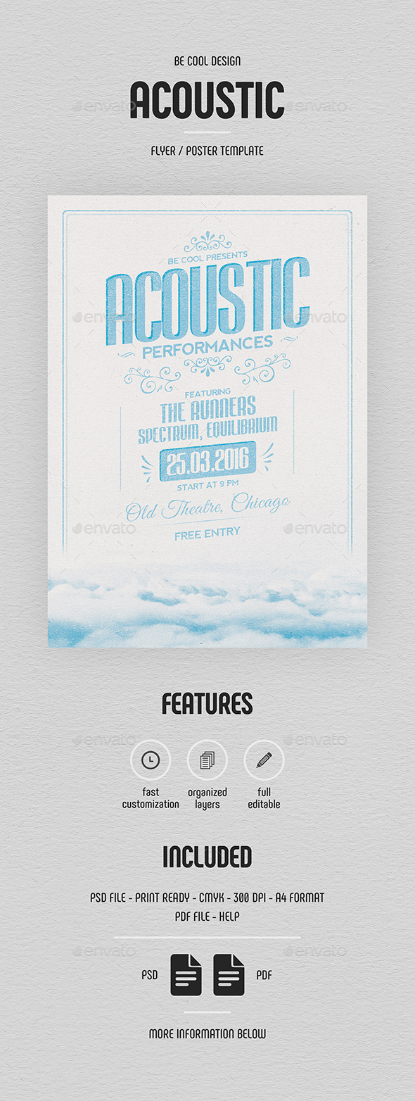 Acoustic Flyer/Poster - Concerts Events