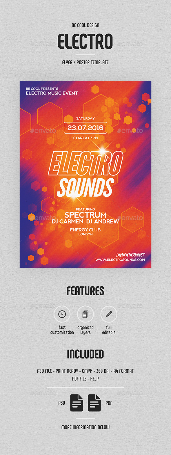 Electro Flyer/Poster - Clubs & Parties Events