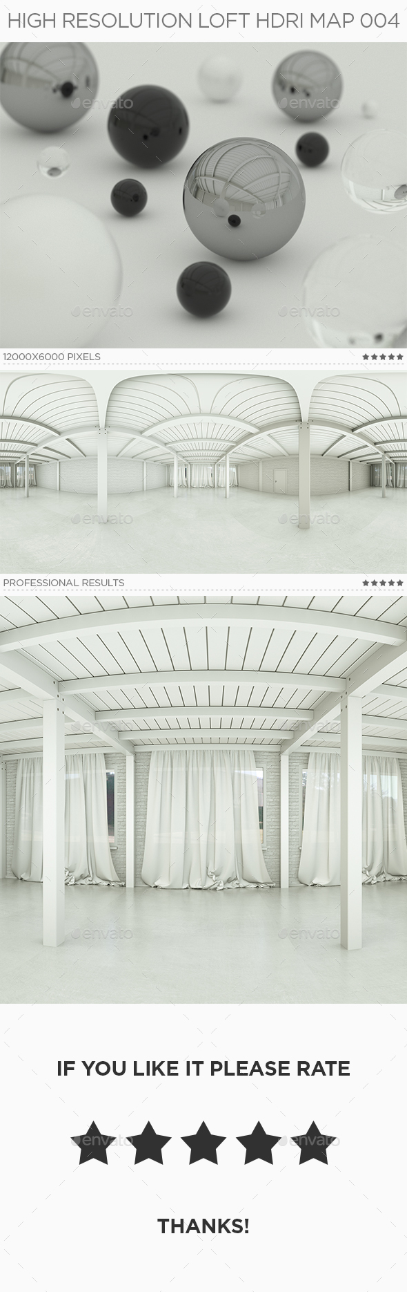 High Resolution Loft HDRi Map 004 - 3DOcean Item for Sale