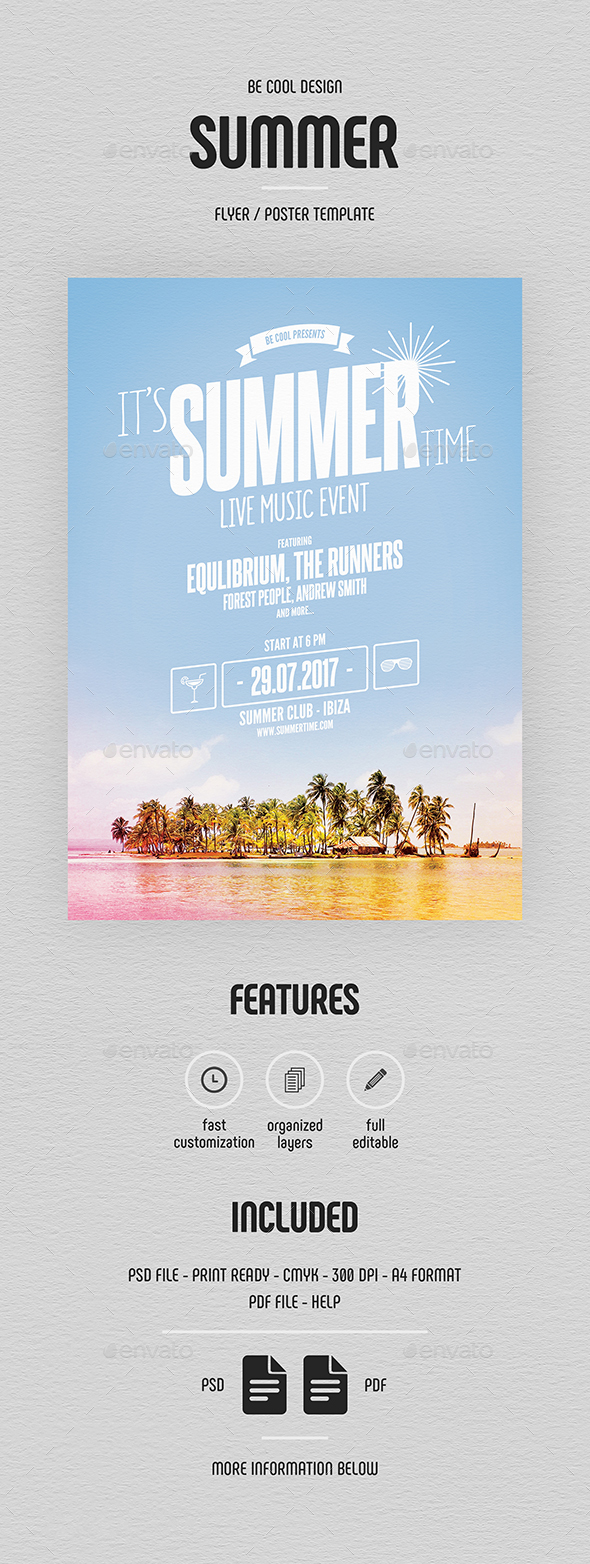 Summer Flyer/Poster - Clubs & Parties Events