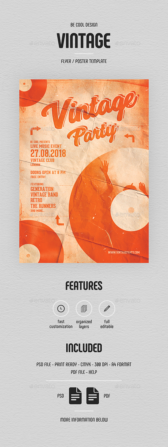 Vintage Flyer/Poster - Concerts Events
