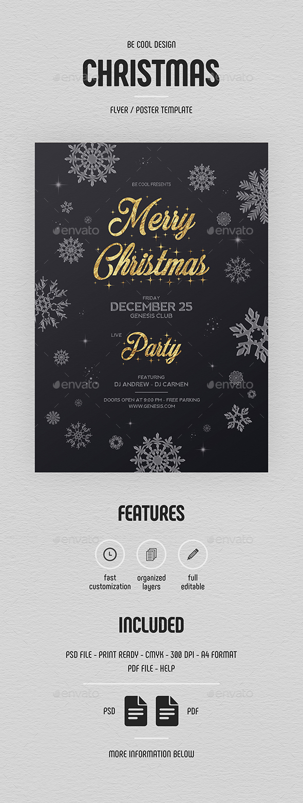 Christmas Party Flyer/Poster - Holidays Events