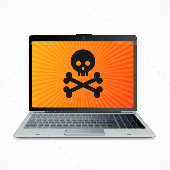 Computer Hack Crash Attack Software Concept - Miscellaneous Conceptual