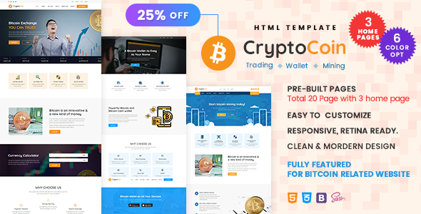 Lovely CryptoCoin - Bitcoin Crypto Currency Wallet and Mining Template