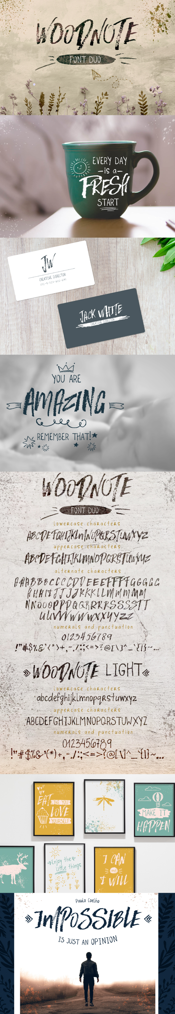 Woodnote Font Duo - Graffiti Fonts