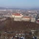 Beautiful Panoramic Aerial View To Palanok Castle at Sunset and the City of Mukachevo - VideoHive Item for Sale