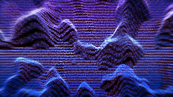 Epic Blue Waves of Particles Background Loop alt