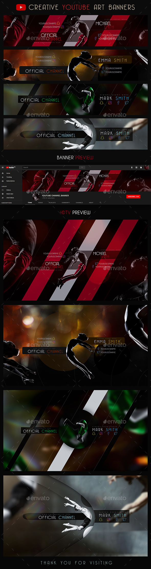 Creative YouTube Art Banner - YouTube Social Media
